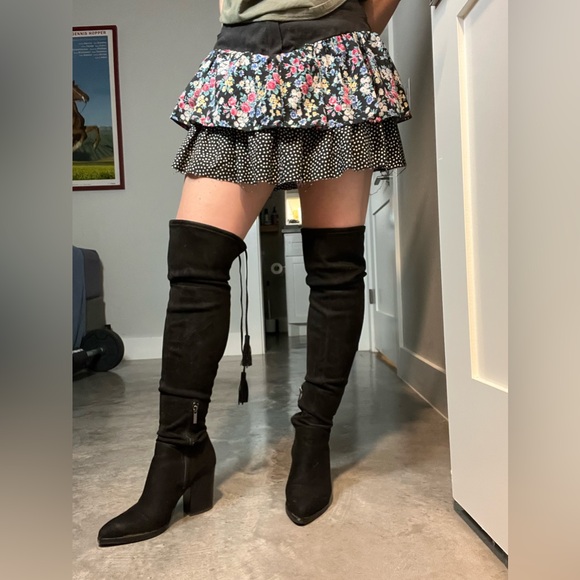 Marc Fisher Black Pull On Over the Knee Boot - Picture 3 of 6